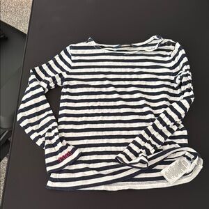 Polo by Ralph Lauren Classic Blue and White Striped Long Sleeve Tee